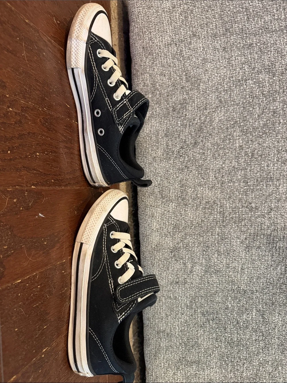 Converse Kids Black and White Low Top Sneakers